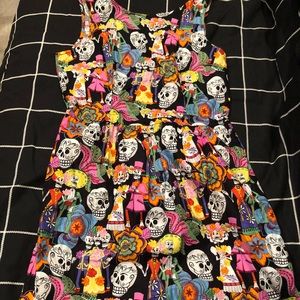 Sugar skull pattern dress